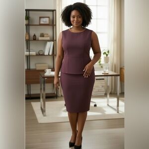 Ann Taylor NWOT Deep Plum Sleeveless Blouse